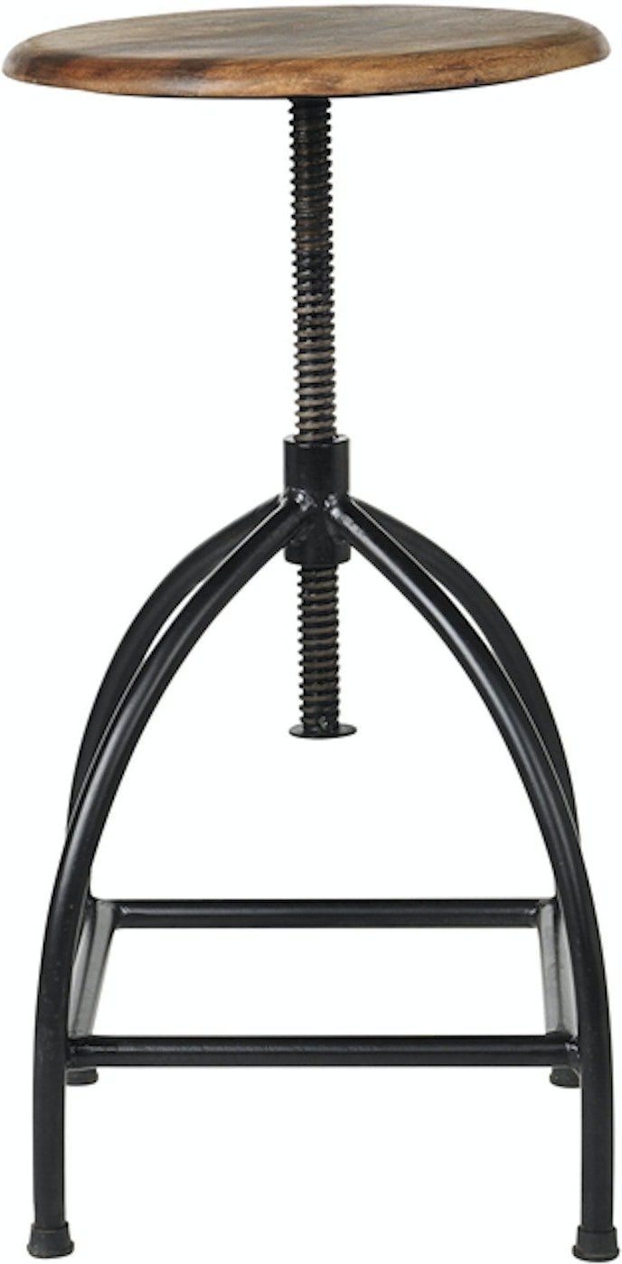 Taburet Skammel Sire Broste Copenhagen Mangotræ Og Jern ø33   H46   Cm Natur