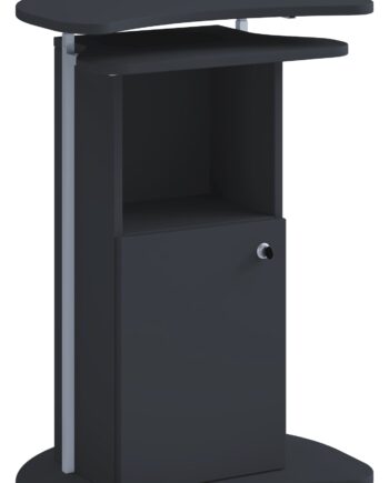 Talerstol  93-111   56   41 Cm  Justerbart   Højden  Sort