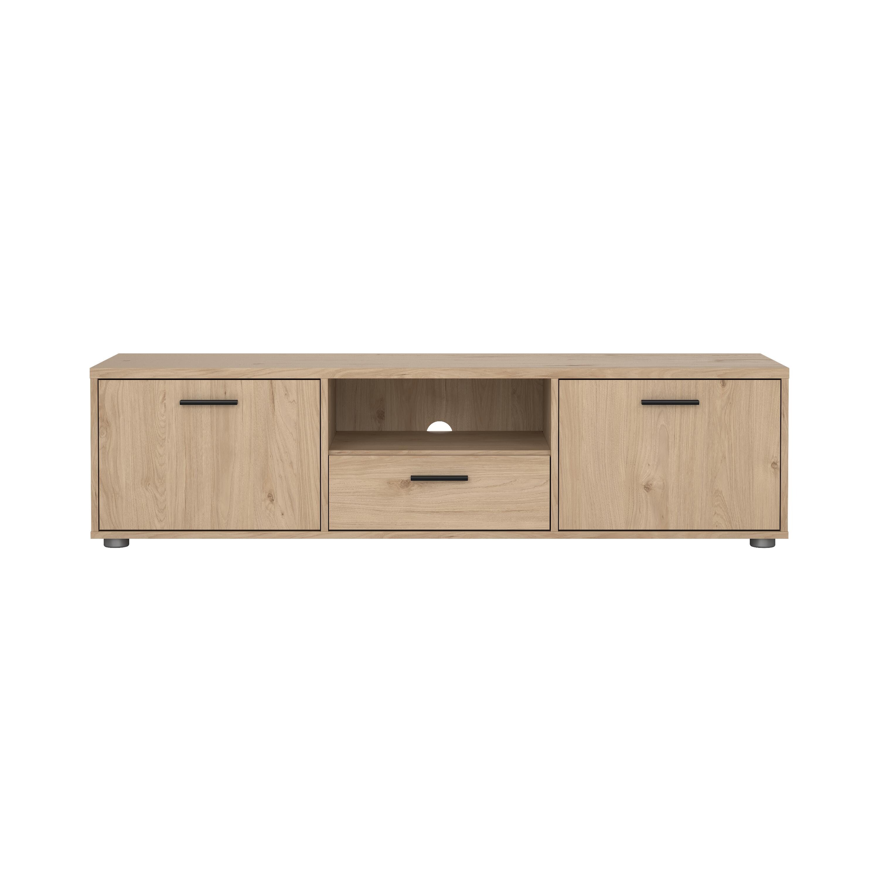 Tvilum Media Tv-bord       Låger    Hylder    Rum Og   Skuffe Jackson Hickory Træ  147 2x39