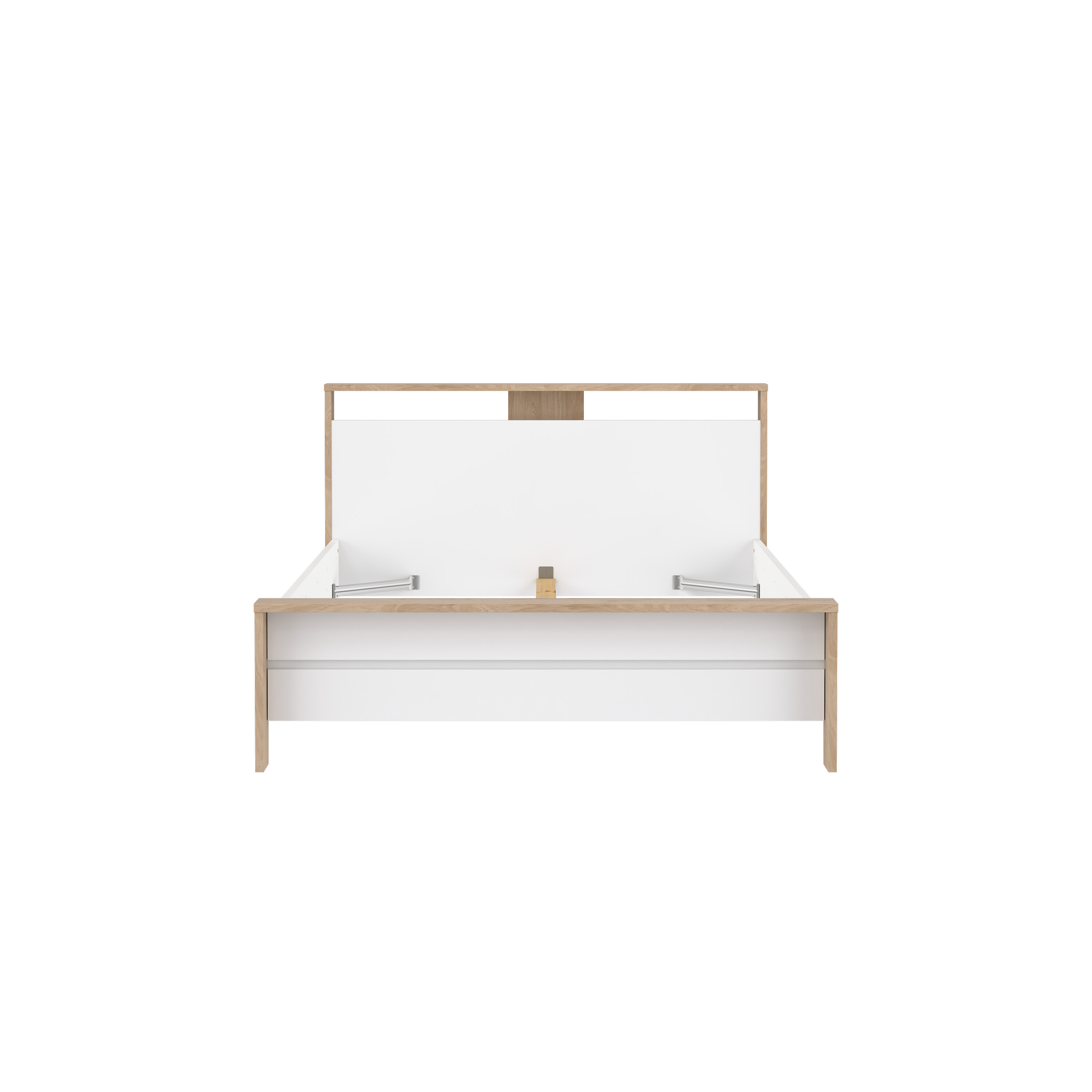 Tvilum Next Sengeramme     Sengegavl Jackson Hickory Og Hvid Højglans Træ  140x200