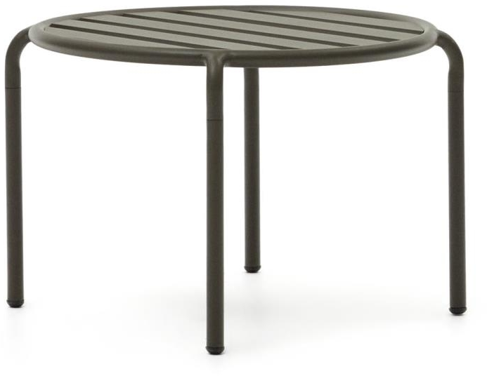 Udendørs Sidebord Kave Home Joncols   Grøn Aluminium  Rust- Og Uv-bestandig H42ã B68ã D68 Cm