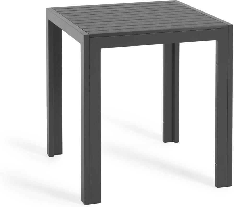 Udendørs Spisebord Kave Home Shirley   Aluminium   Polyethylen 70x70 Cm Sort
