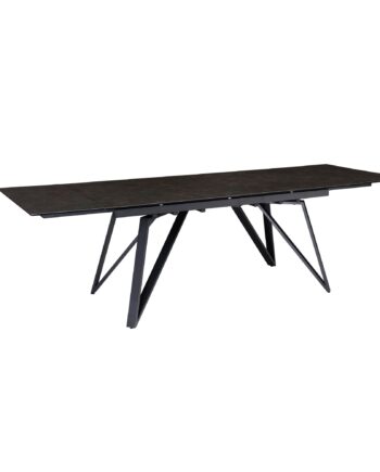 Udtrækkeligt Spisebord 180-260 Cm Keramik Glas Sort