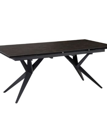 Udtrækkeligt Spisebord 180-260 Cm Keramik Glas Sort