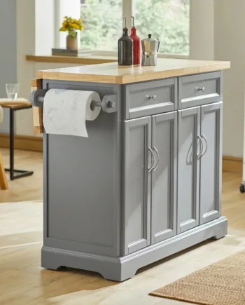 Udvidelig Køkkenvogn   Moderne Design  B115   D46 71   H92 Cm  Grå
