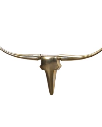 Vægdekoration Gevir Tyr   125 Cm Aluminium Gylden