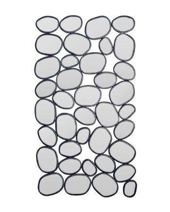 Vægspejl  56x99cm Med Metalramme  Kunsterisk  Organisk Stil