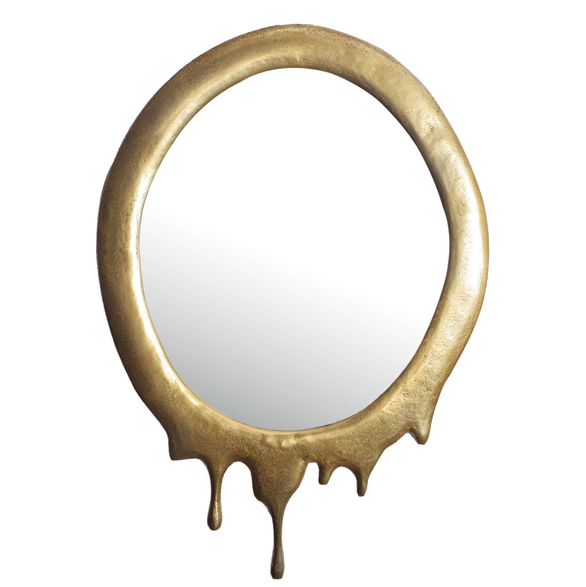 Vægspejl 50x71 Cm Metaldesign Hængende Spejl Guld Ovalt Aluminium Dekorativt Spejl Med Ramme Stort Vægspejl Moderne Spejl Til Entreen Garderobespejl