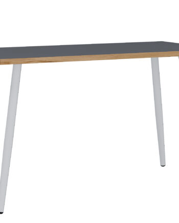 Vcm Nordic Salia Skrivebord  Rektangulær Antracitgrå Melamin  Natur Træ  Metal  138x80