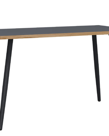 Vcm Nordic Salia Skrivebord  Rektangulær Antracitgrå Melamin  Natur Træ  Metal  138x80