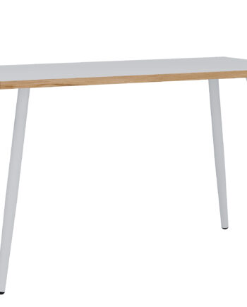 Vcm Nordic Salia Skrivebord  Rektangulær Hvid Melamin  Natur Træ  Metal  138x50