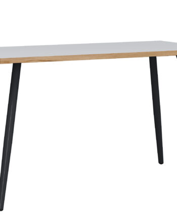 Vcm Nordic Salia Skrivebord  Rektangulær Hvid Melamin  Natur Træ  Metal  110x80