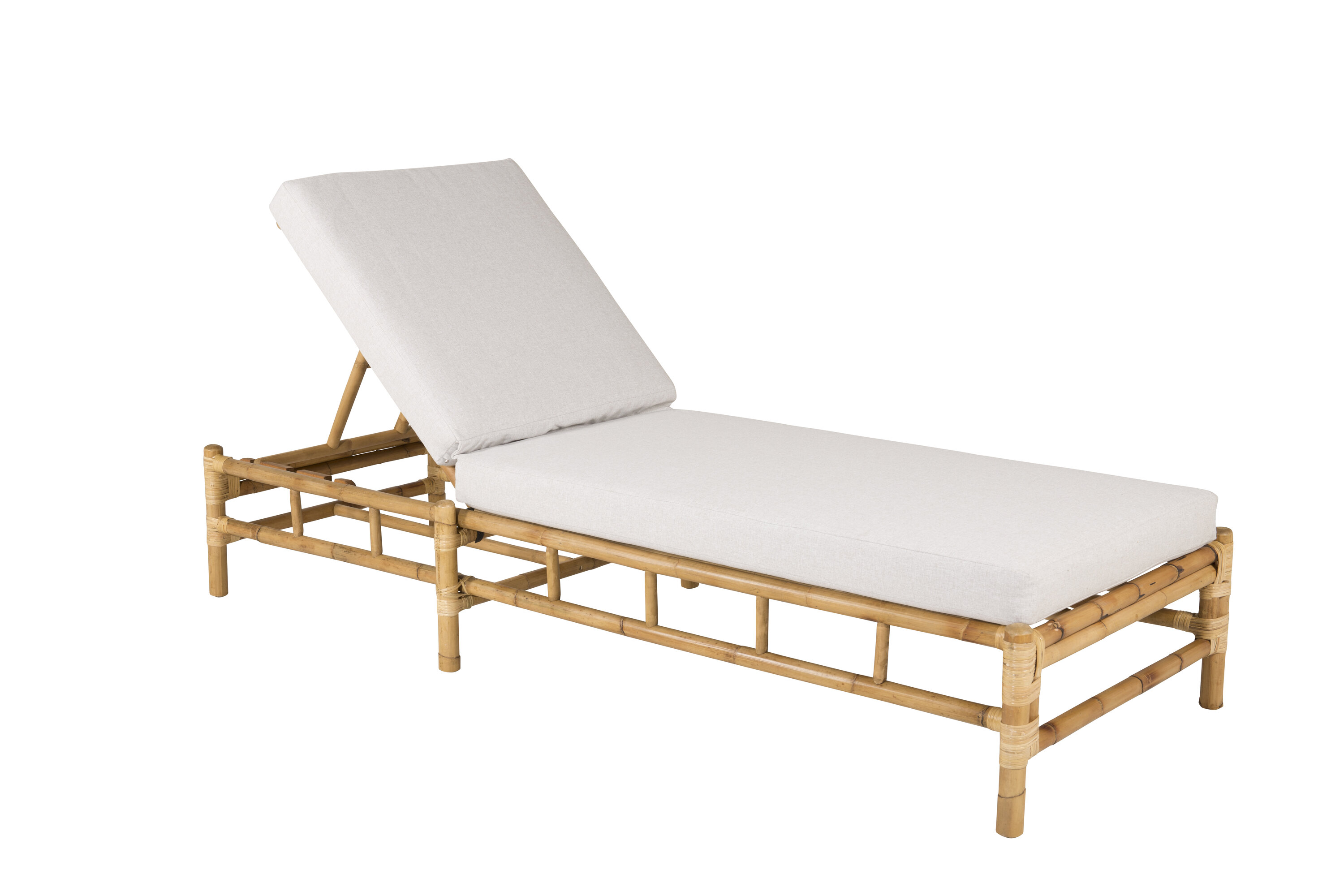 Venture Design Cane Liggestol     Lysegrå Hynde Natur Bambus  210x72