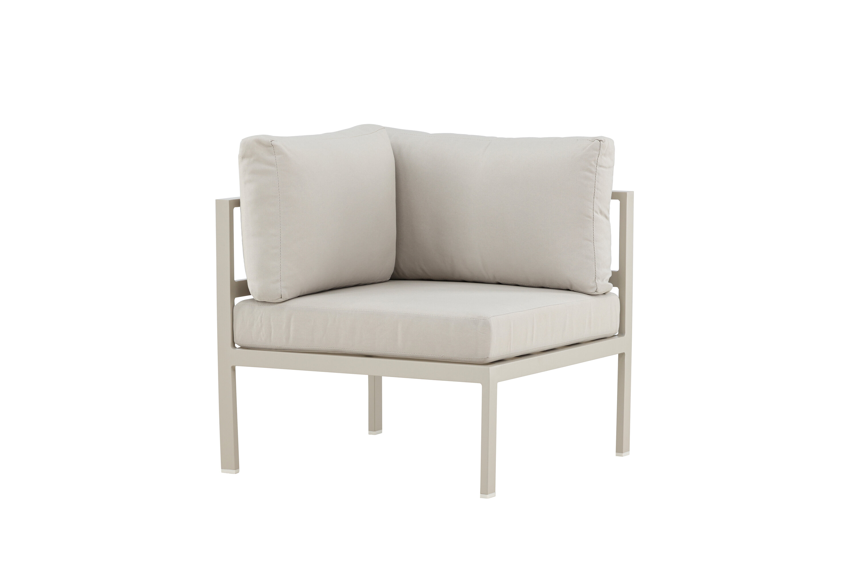 Venture Design Copacabana Hjørne Modul Til Havehjørnesofa Beige Olefin Hynder Og Beige Aluminium
