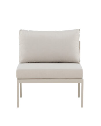 Venture Design Copacabana Midter Modul Til Havehjørnesofa Beige Olefin Hynder Og Beige Aluminium