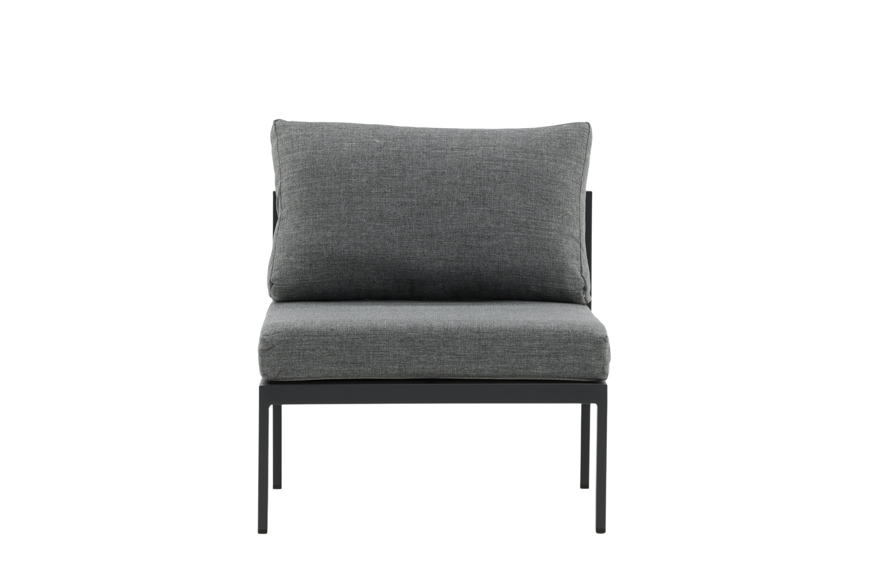 Venture Design Copacabana Midter Modul Til Havehjørnesofa Grå Hynder Og Sort Aluminium