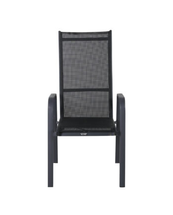 Venture Design Copacabana Recliner Havestol     Armlæn Sort Textilene Og Aluminium