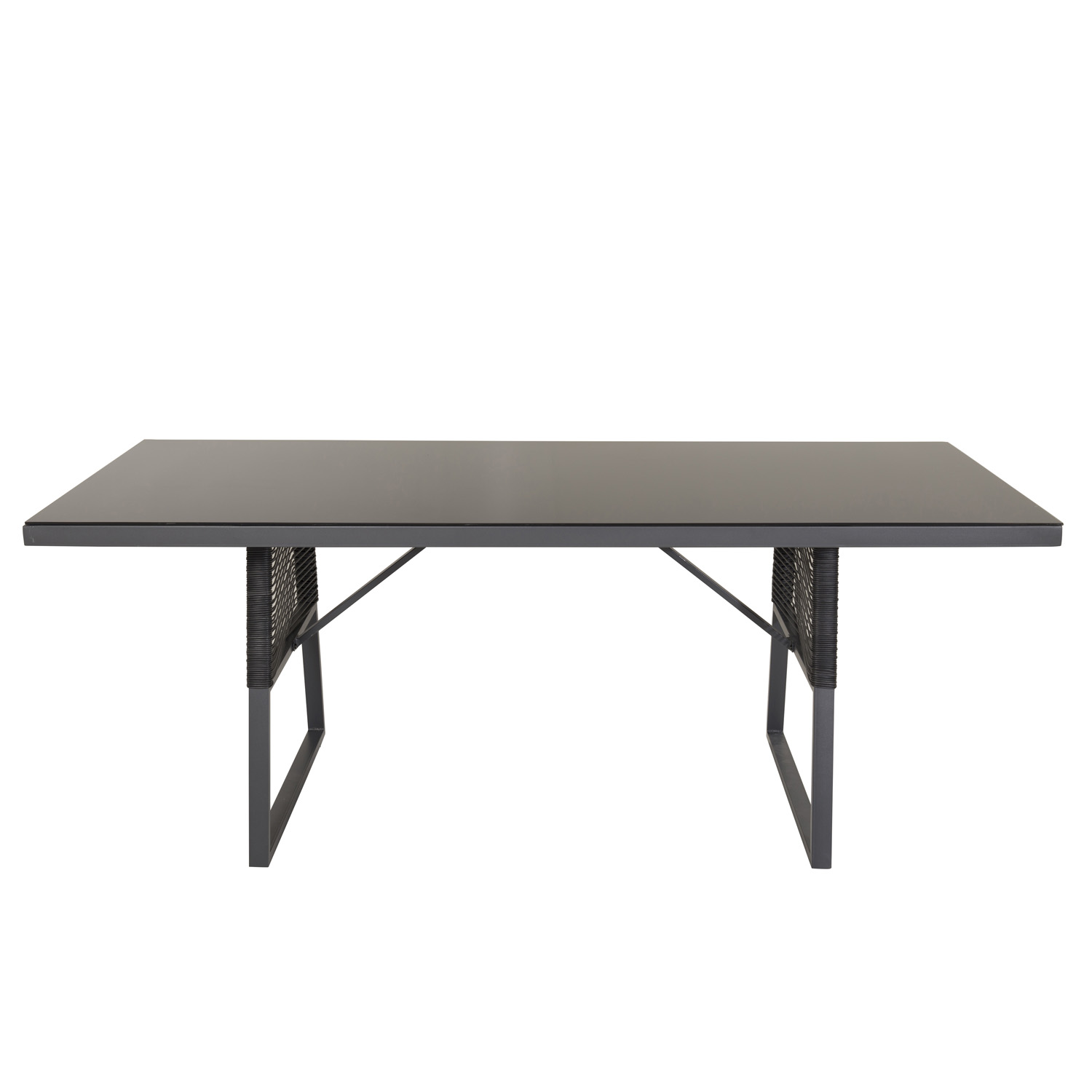 Venture Design Dallas Havebord  Rektangulær Sort Glas Aluminium Plastik  193x90