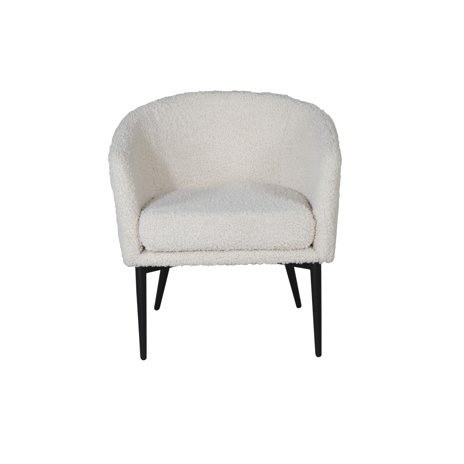 Venture Design Fluffy Bamsestol Hvid Polyester Og Sort Metal
