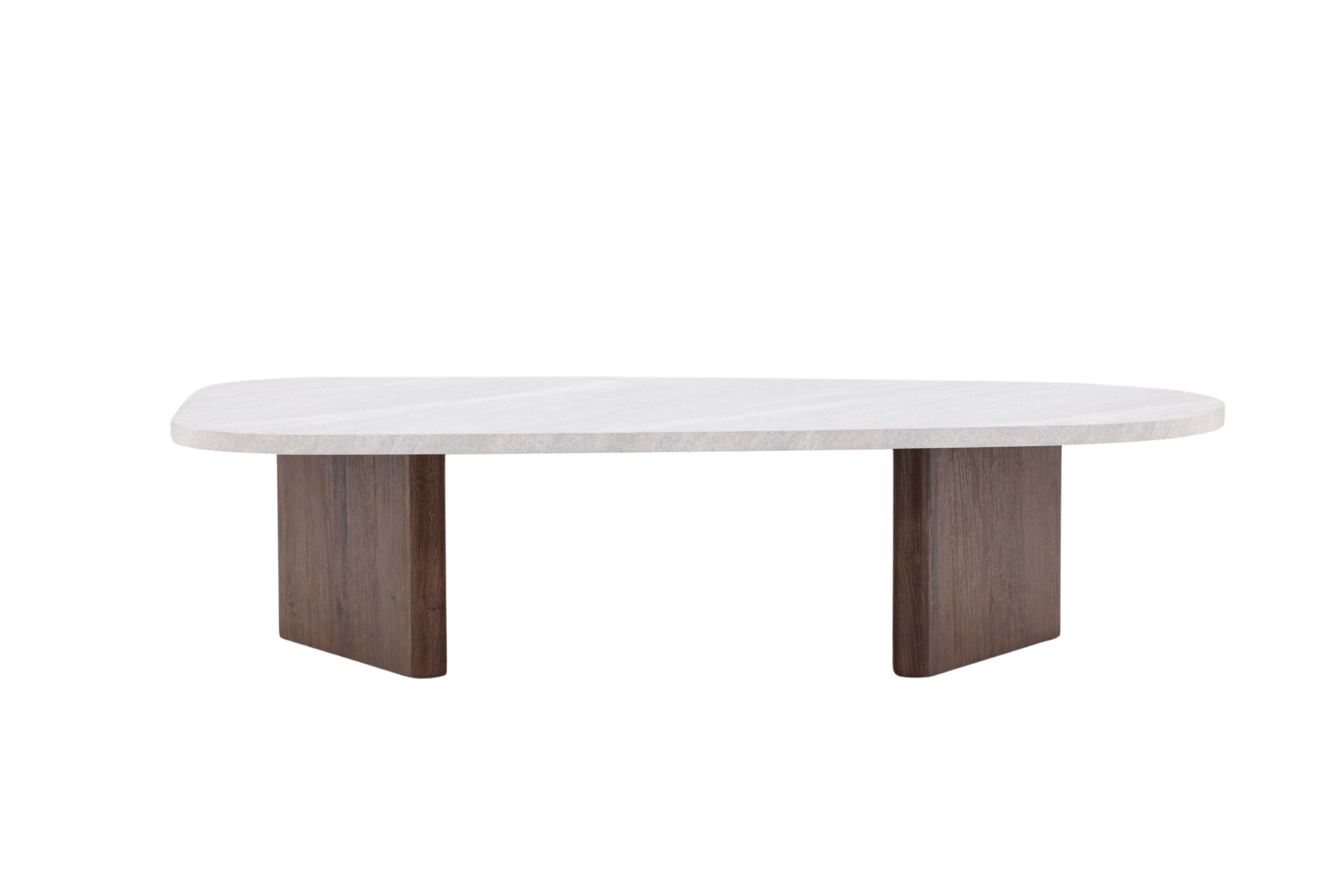 Venture Design Grönvik Sofabord Lysegrå Betonlook Og Mocca Mdf 130x65