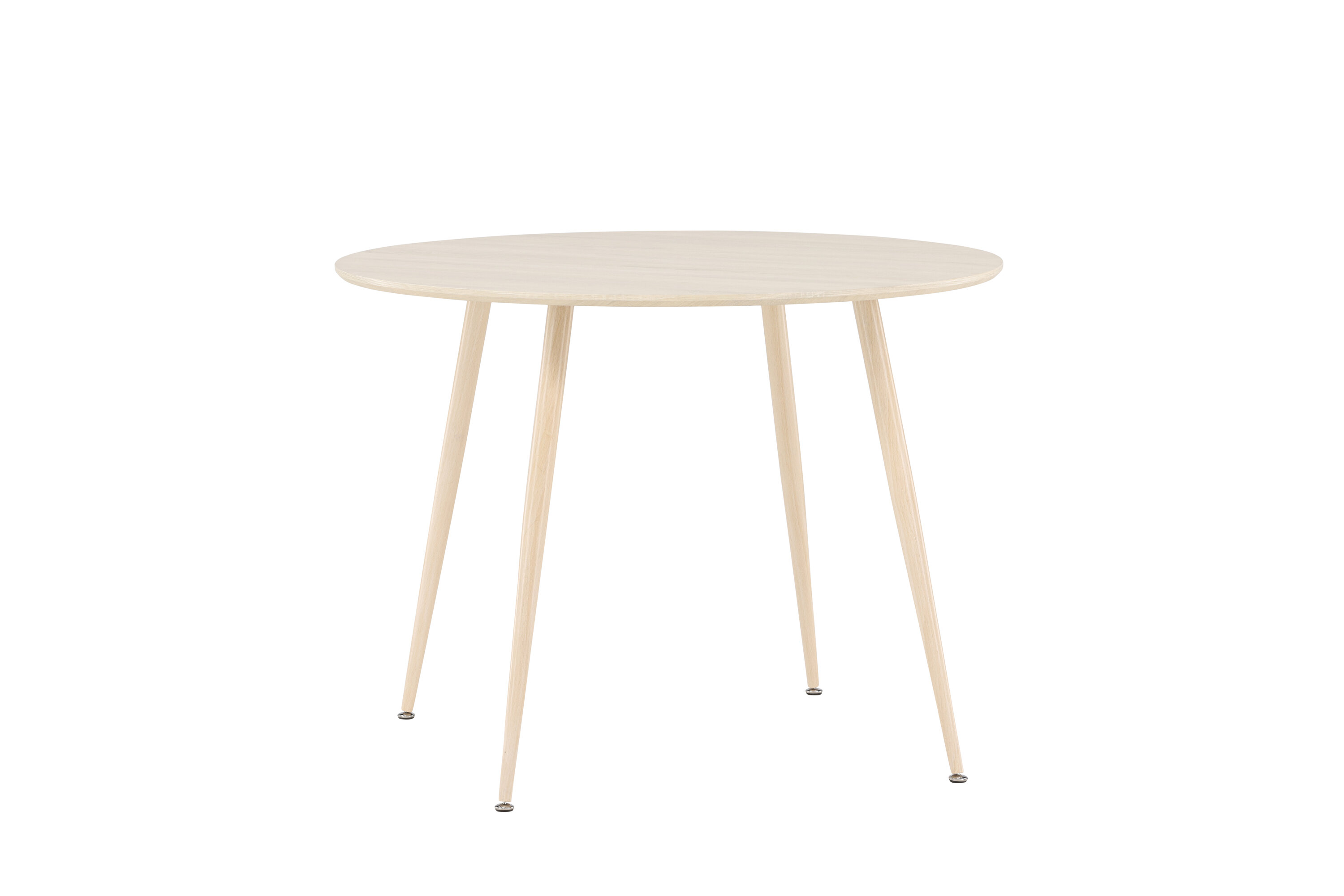 Venture Design Plaza Spisebord  Rund Hvidvasket Mdf Og Stål  ø100