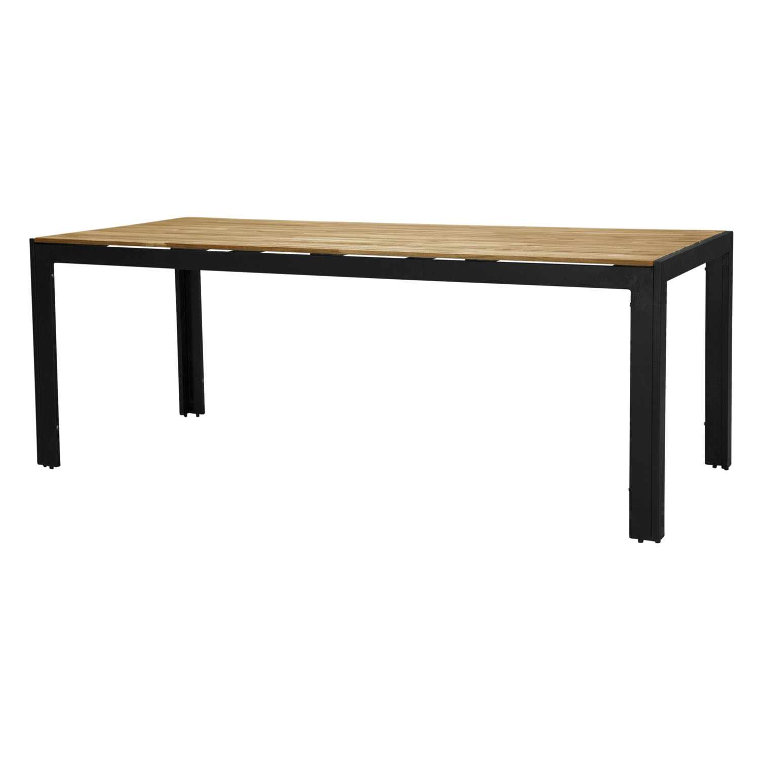 Venture Design Rektangulær Bois Havebord- Natur Akacietræ Og Sort Aluminium  200x100