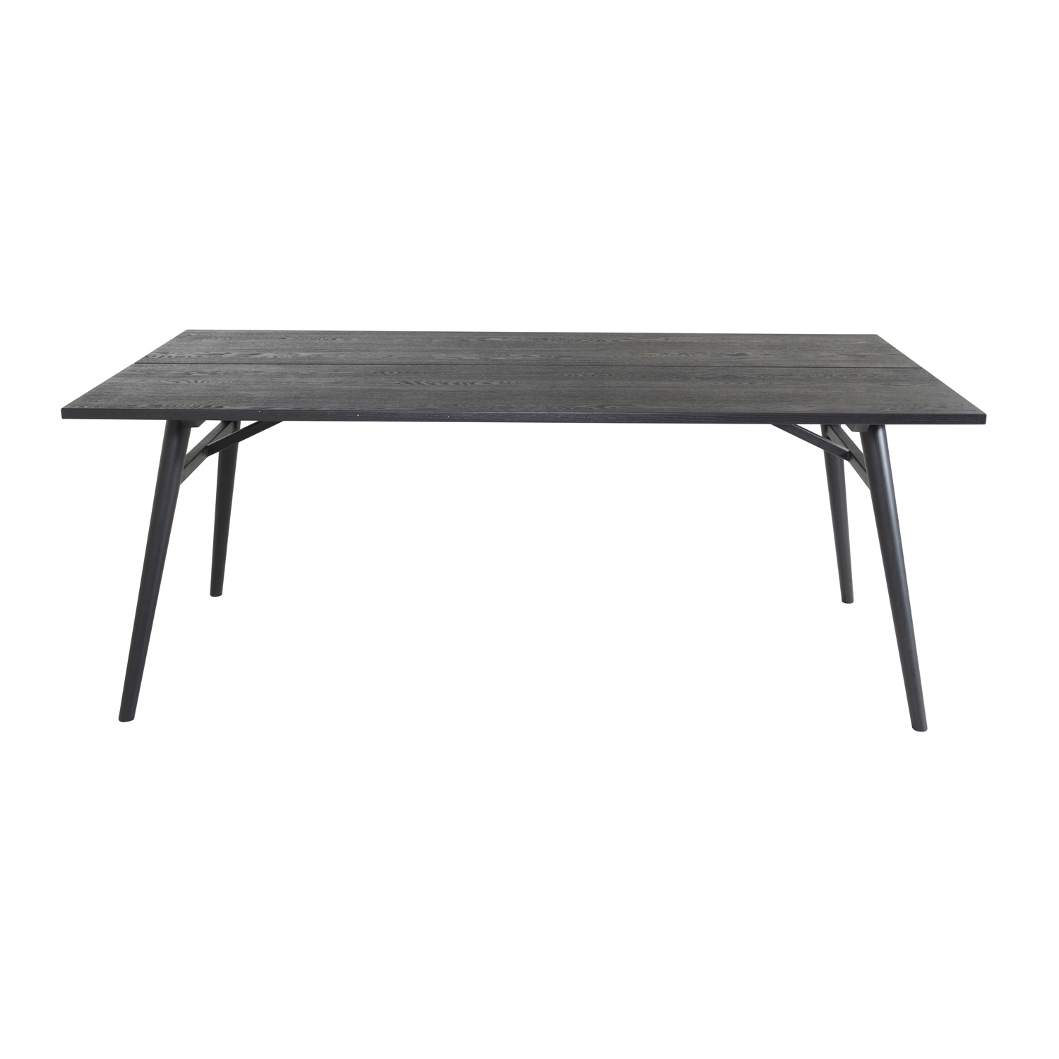 Venture Design Sleek Spisebord     Udtræk Sort Egetræsfiner Og Sort Metal  190x95