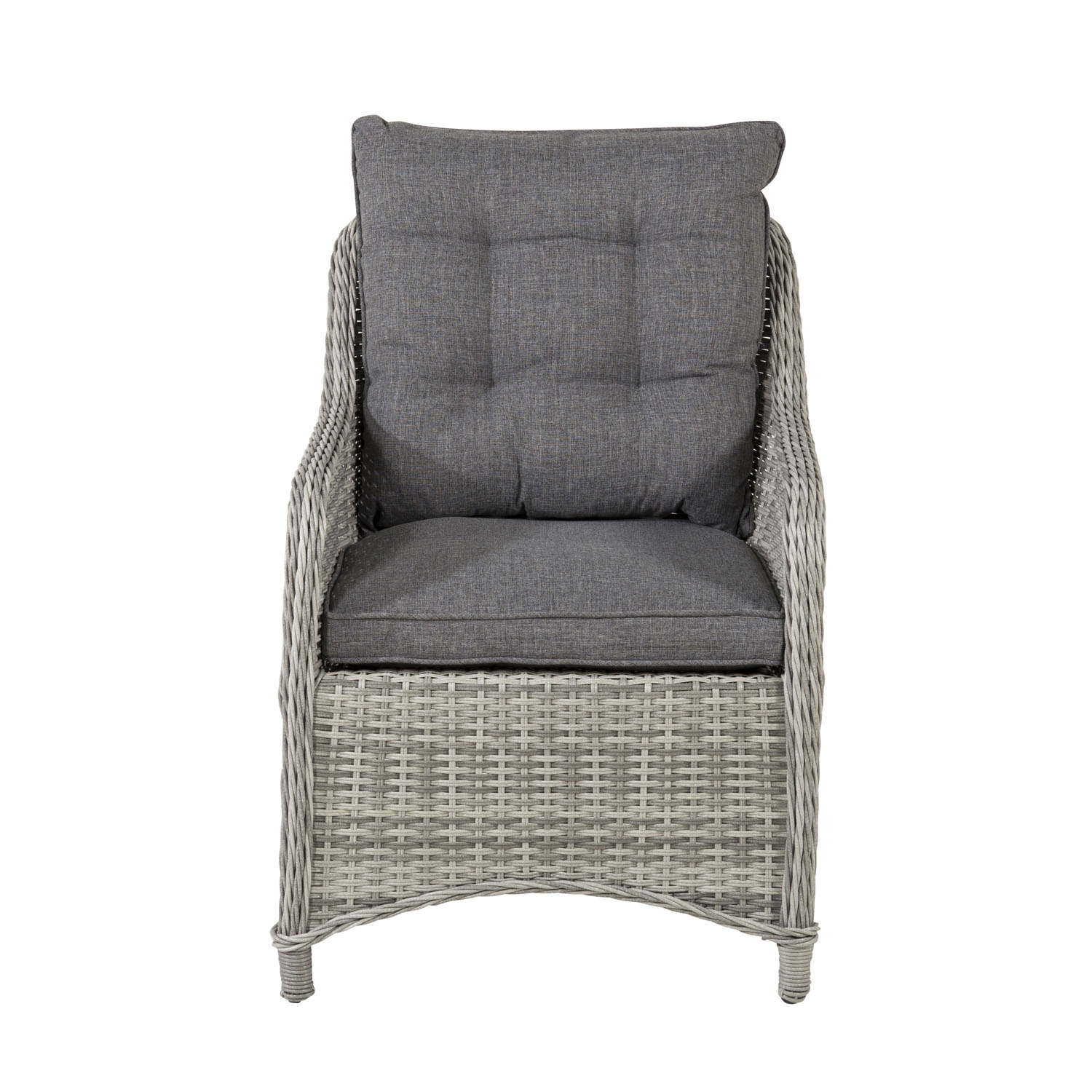 Venture Design Vikelund Havestol     Armlæn Og   Hynder Grå Polyester Og Grå Polyrattan