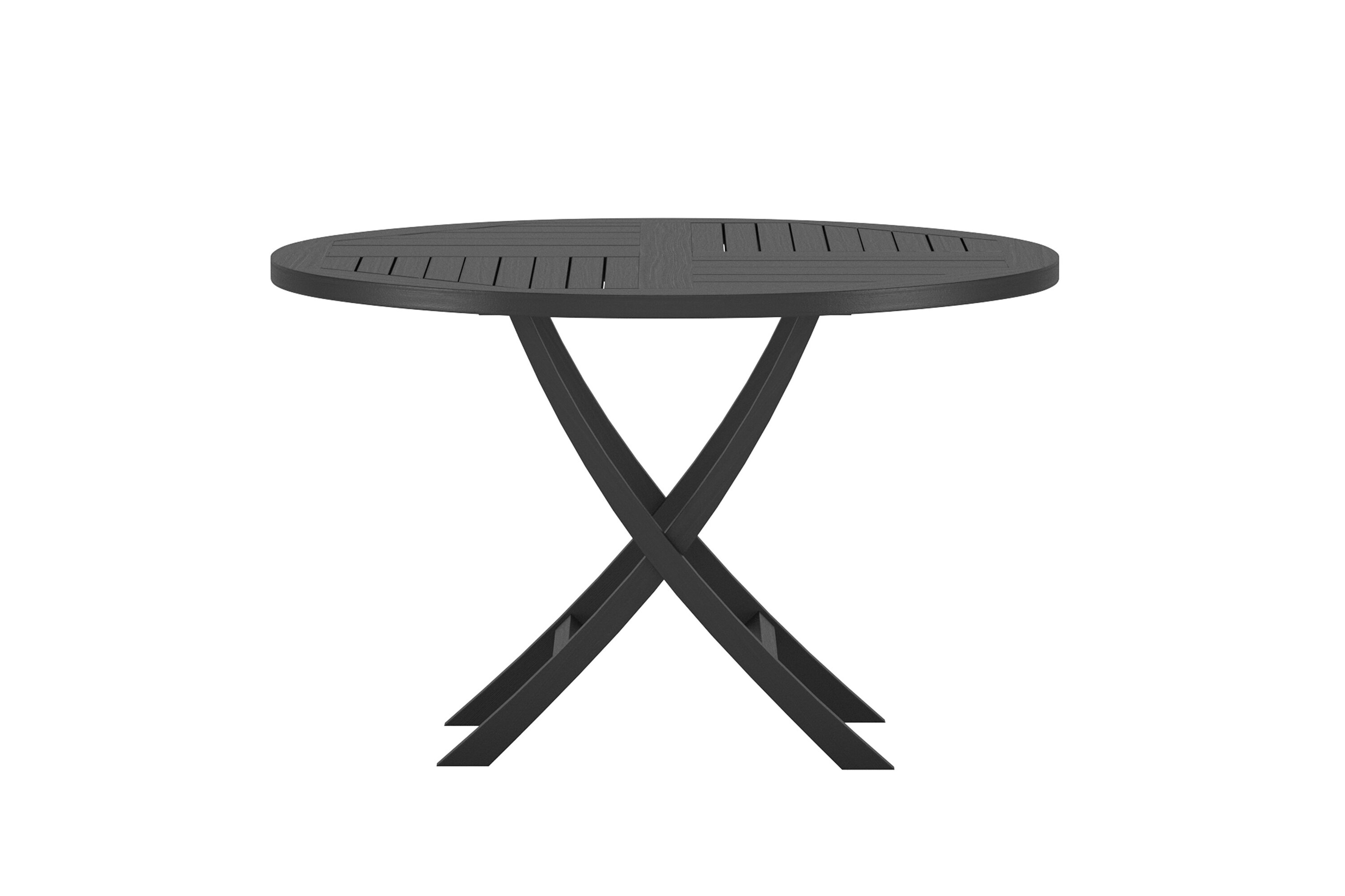 Venture Home Kenya Havebord  Rund Sort Teaktræ  ø120