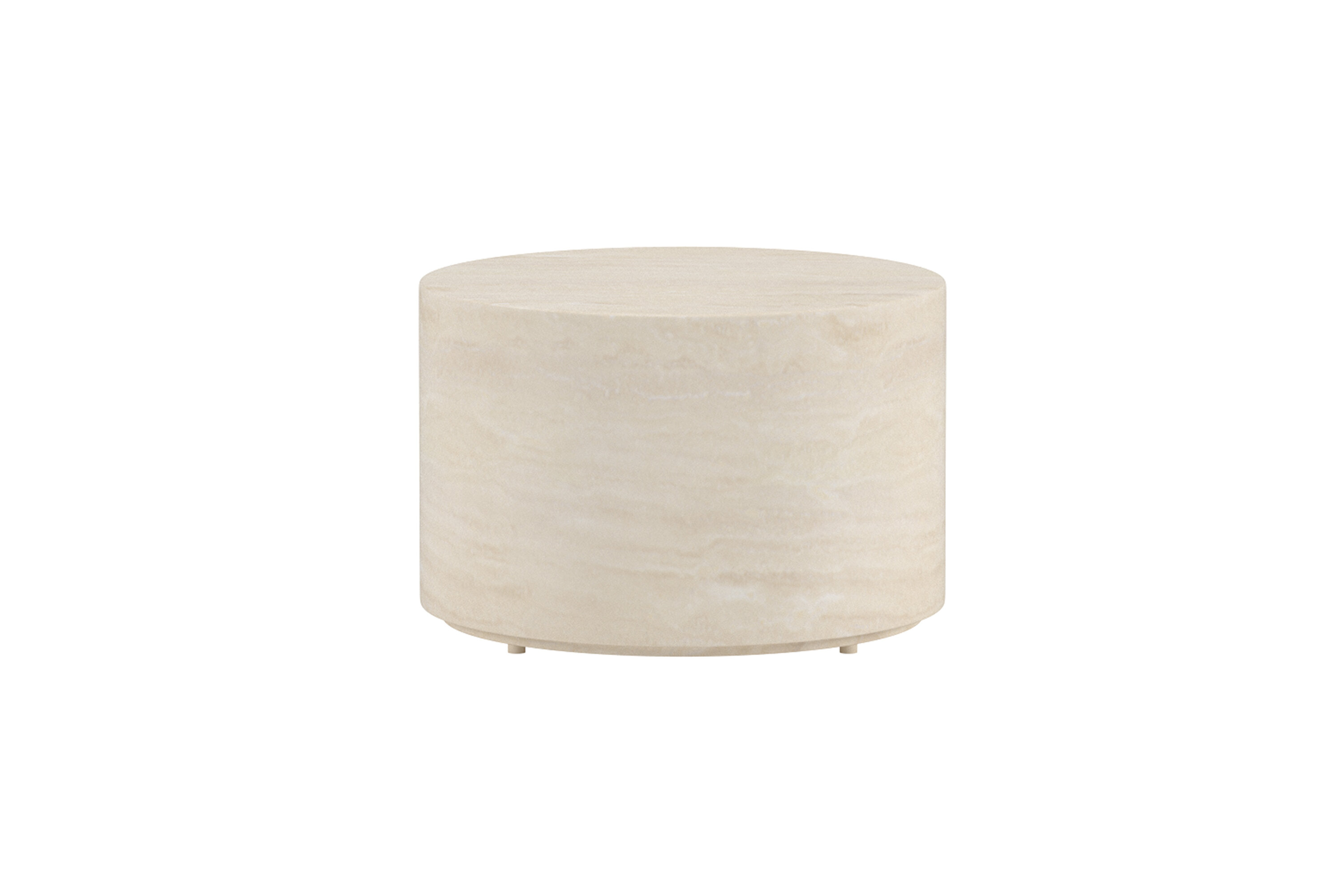 Venture Home Lissabon Udendørs Sidebord  Rund Beige Aluminium Og Polypropylen  ø60