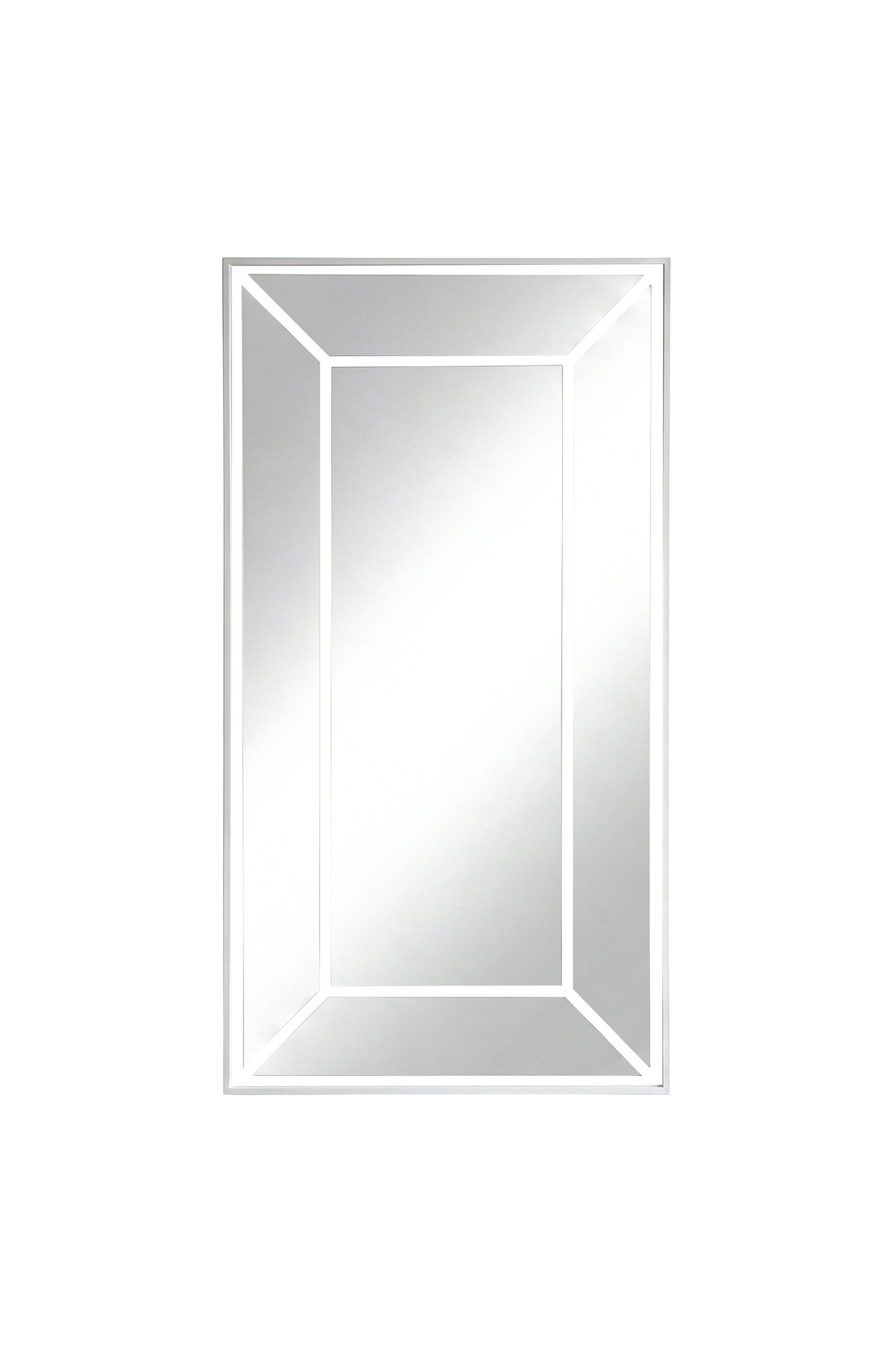 Venture Home Lojf Gulvspejl  Rektangulær Spejlglas Og Hvid Aluminium  180x90
