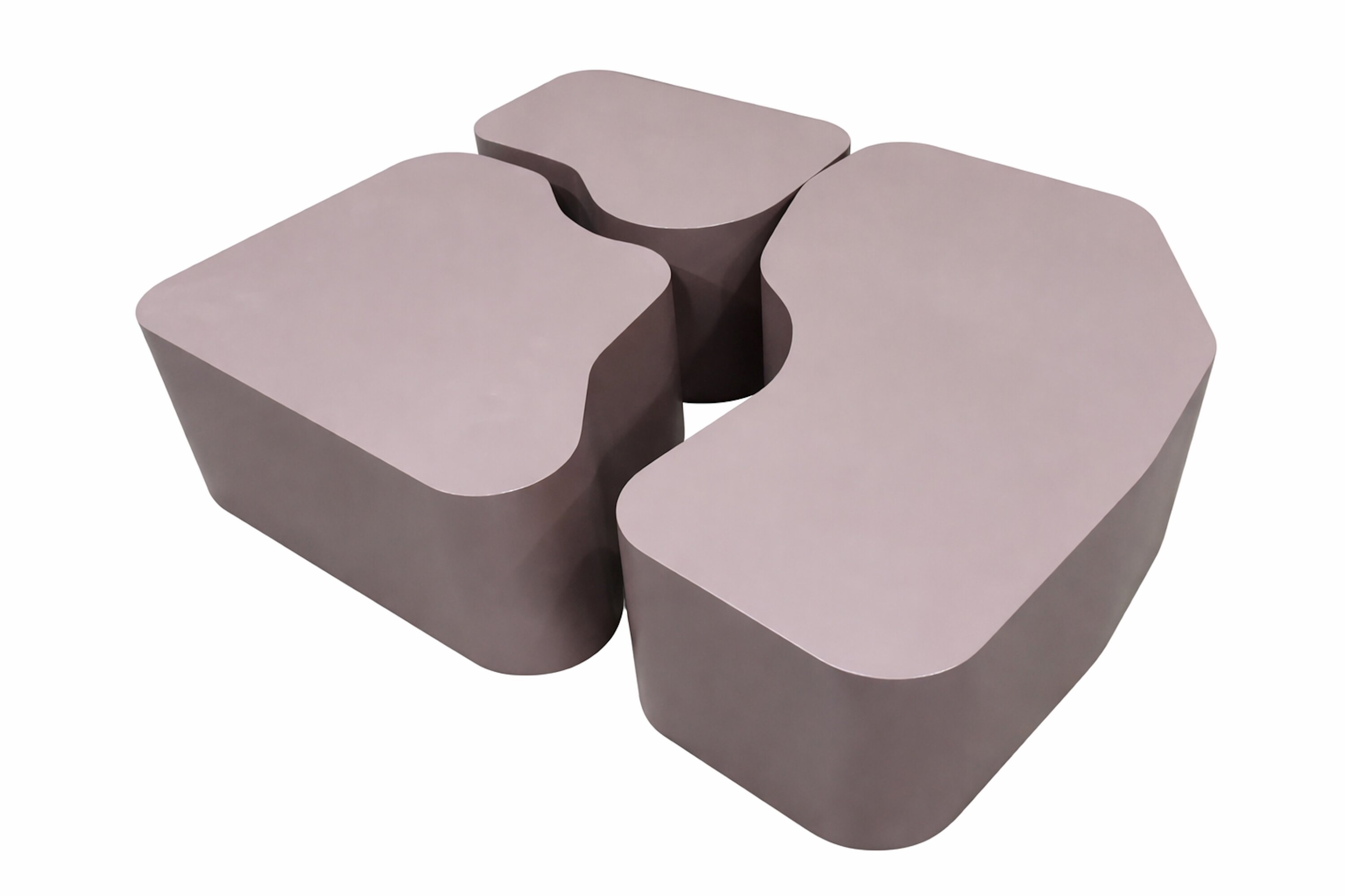 Venture Home Nordland Sofabord  Organisk Brun Mdf  95x70 74x60 40x40   Sæt Med