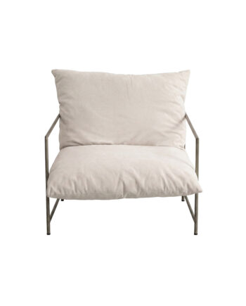 Venture Home Sedalia Lænestol     Armlæn Beige Polyesterfløjl Og Bronze Stål
