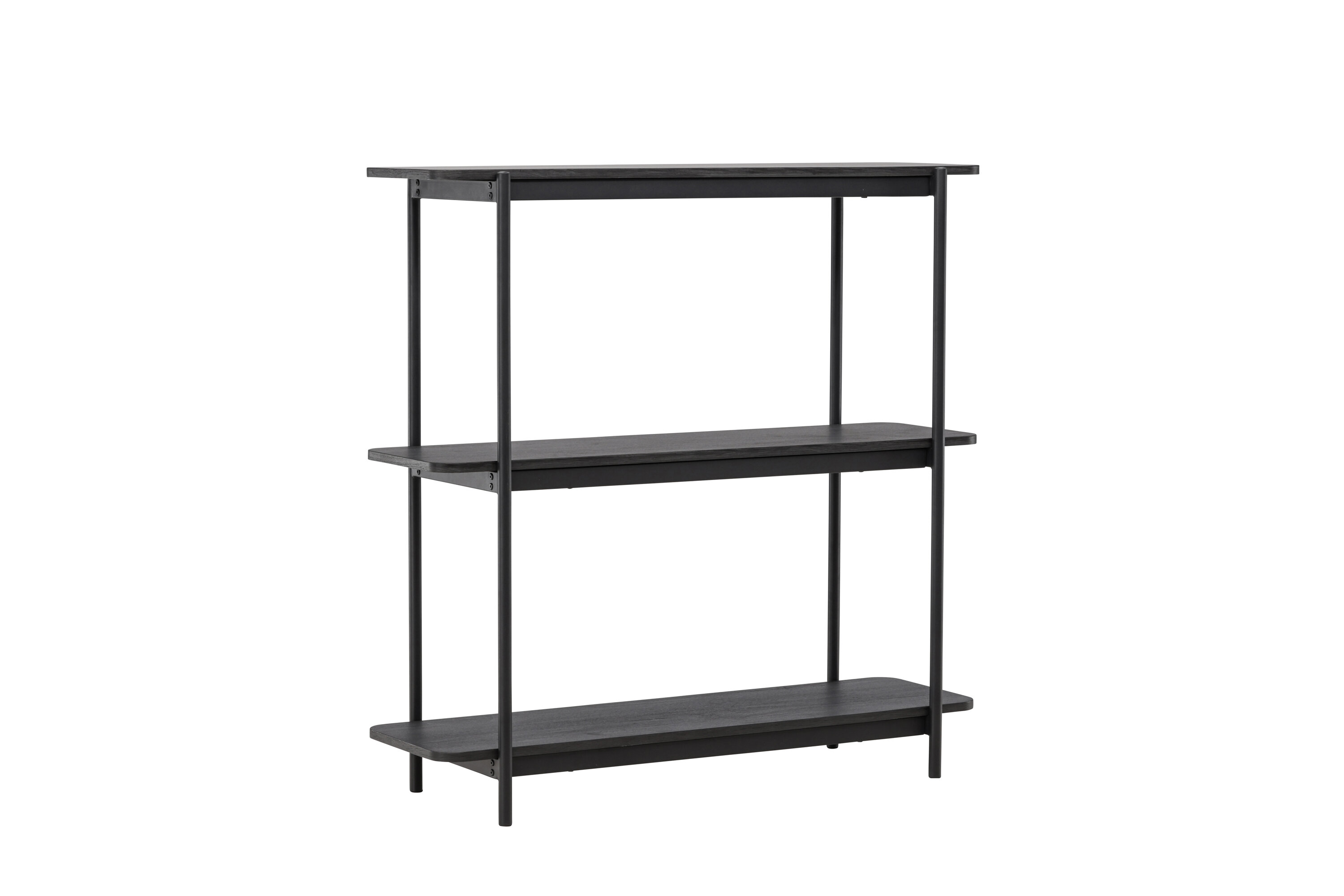 Vind Collection Heim Konsolbord       Hylder Sort Mdf Og Stål  120x40