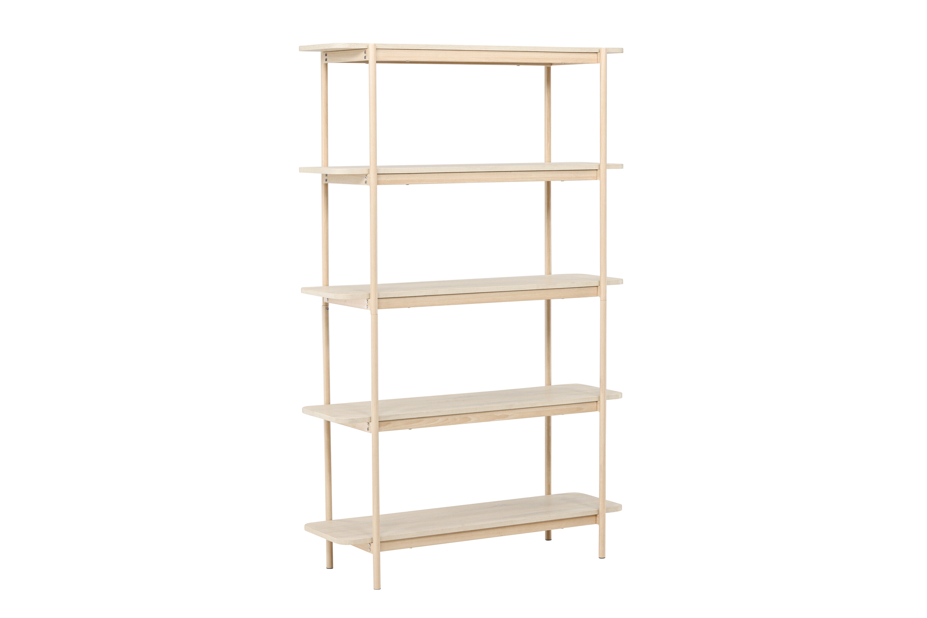 Vind Collection Heim Reol  190 Cm       Hylder Hvidvasket Mdf Og Stål