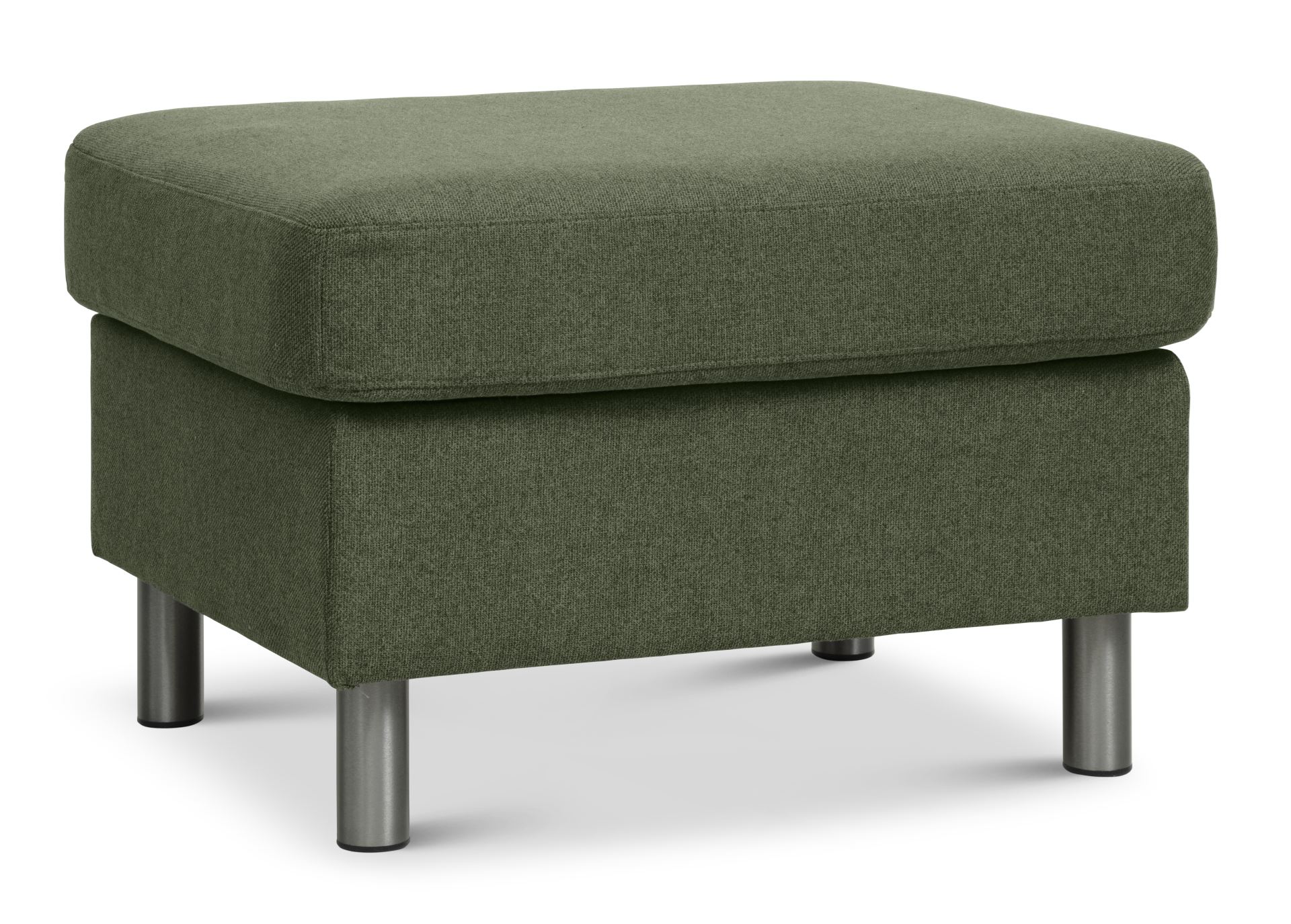 Wendy Puf  Rektangulær Vinter Mosgrøn Polyester Stof Og Børstet Aluminium  85x72