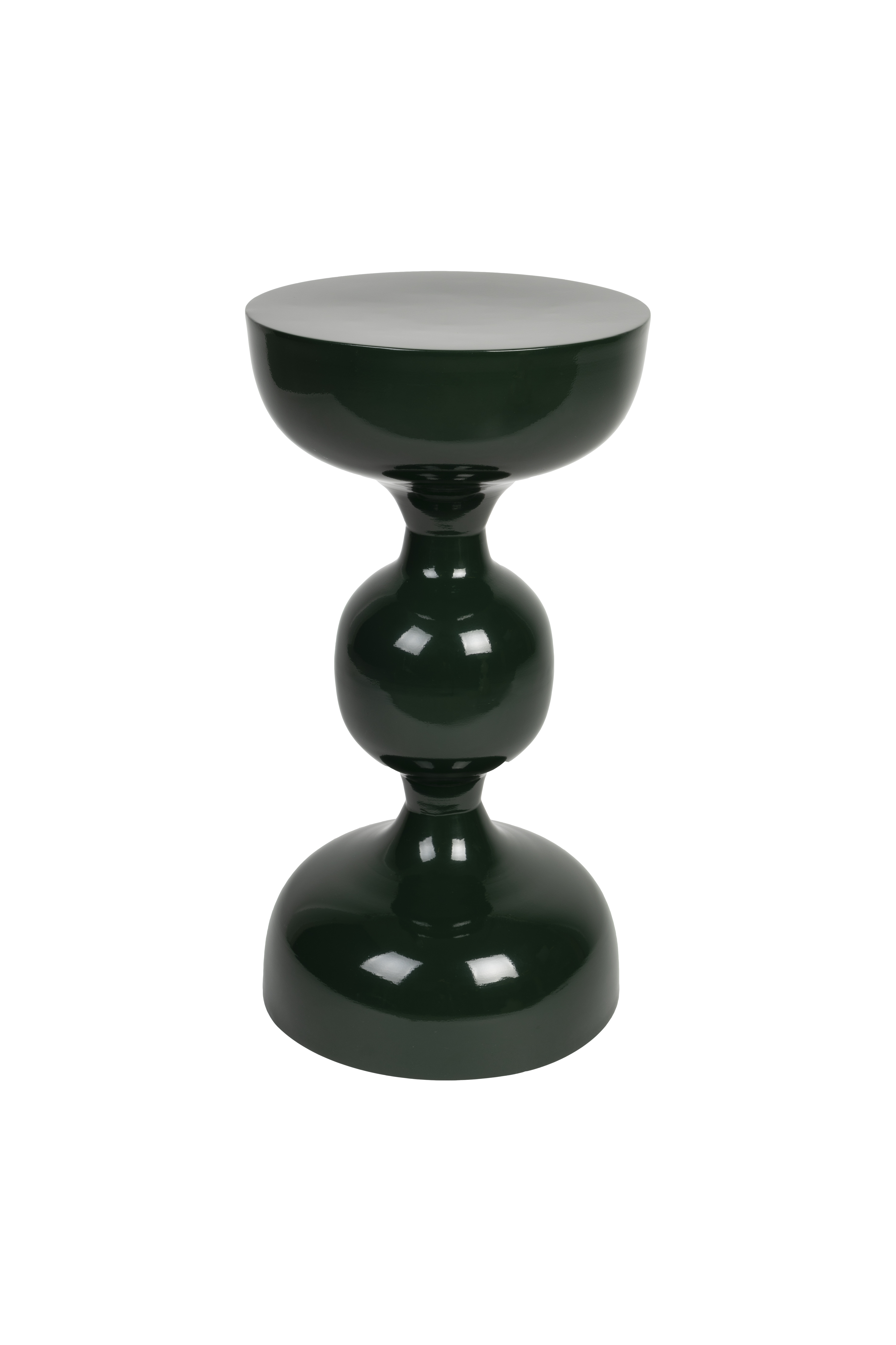 White Label Living Lars Sidebord  Rund Grøn Metal  ø31