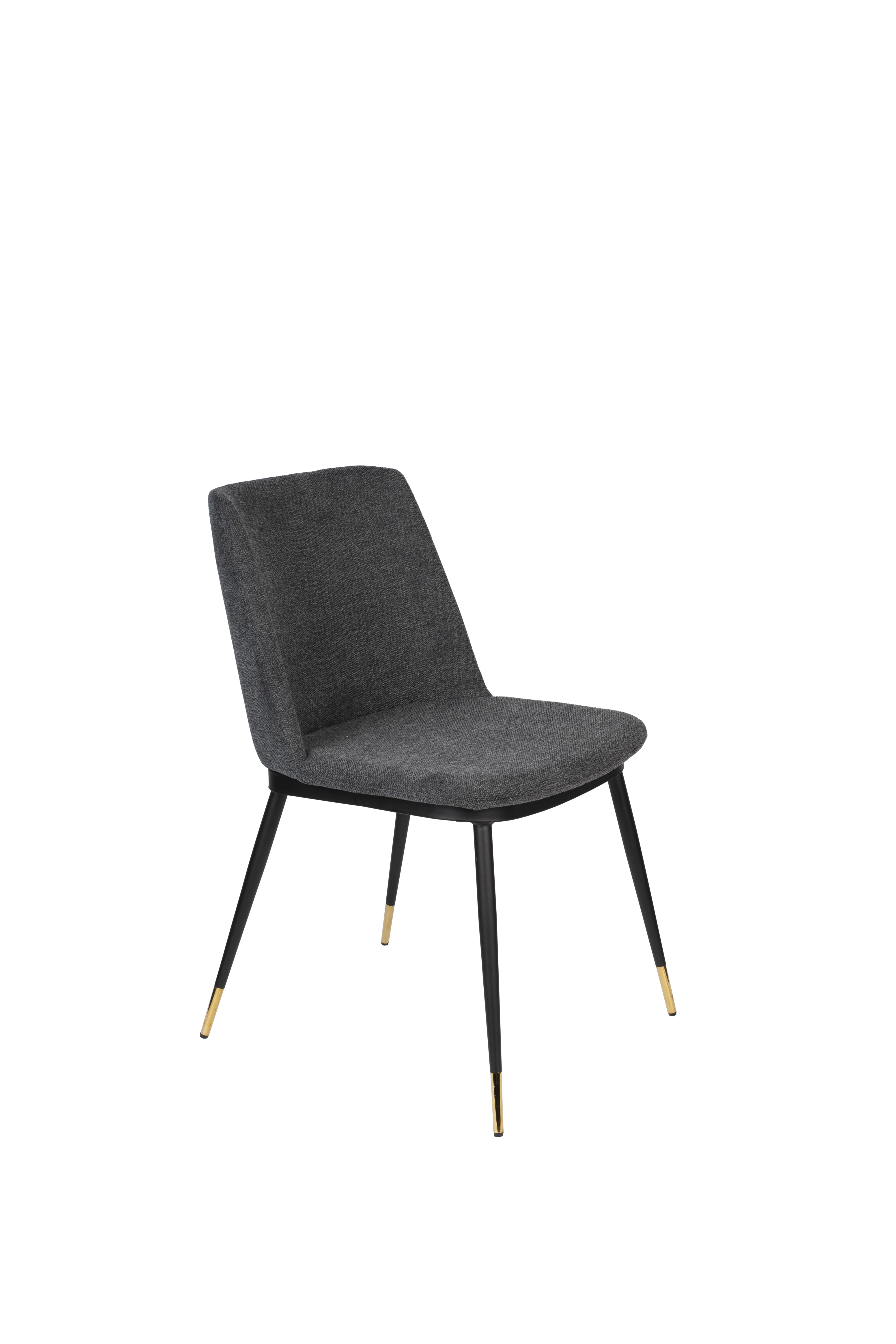 White Label Living Lionel Spisebordsstol Mørkegrå Polyester Nylon Og Stål
