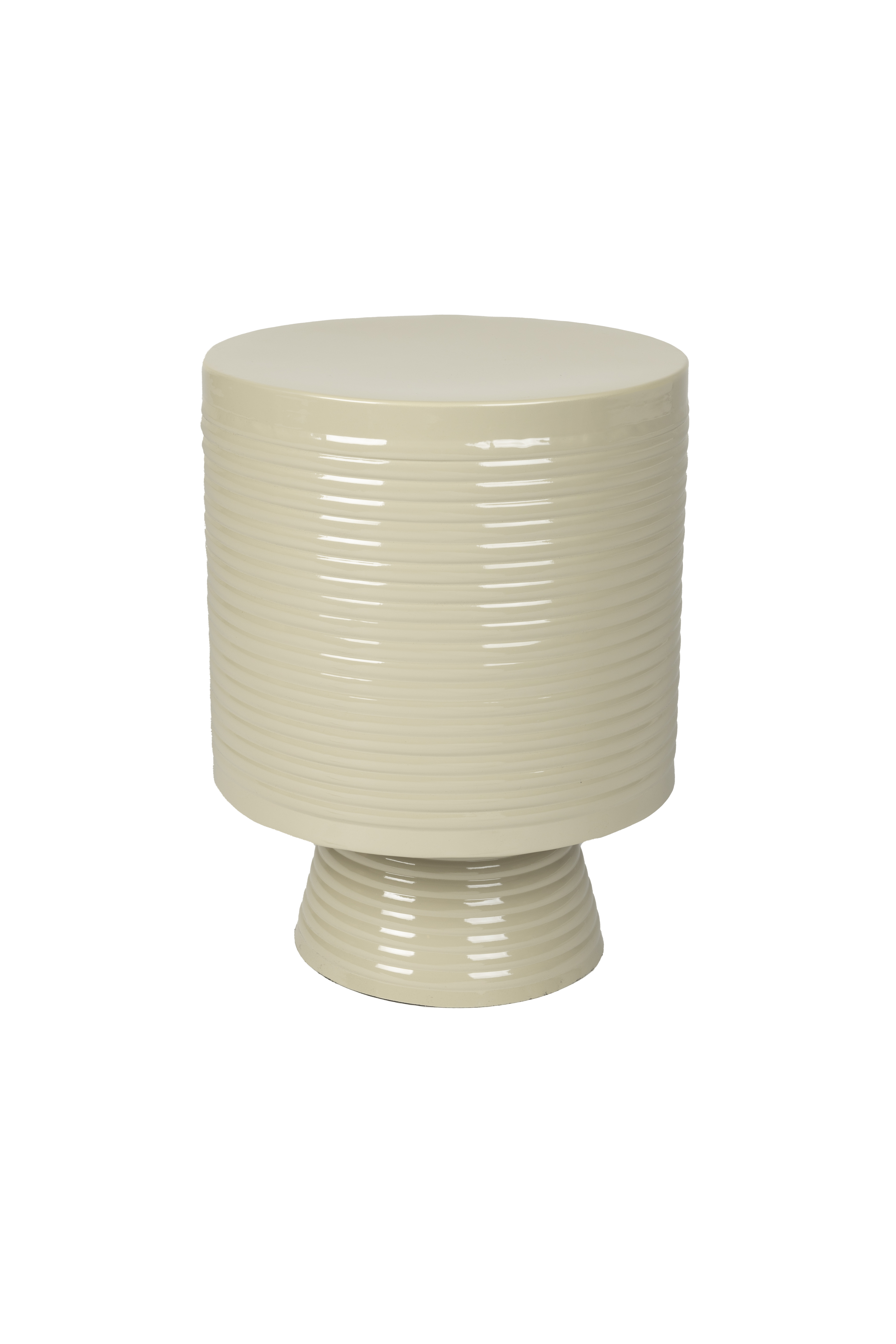 White Label Living Sven   Sidebord  Rund Elfenben Jern  ø35