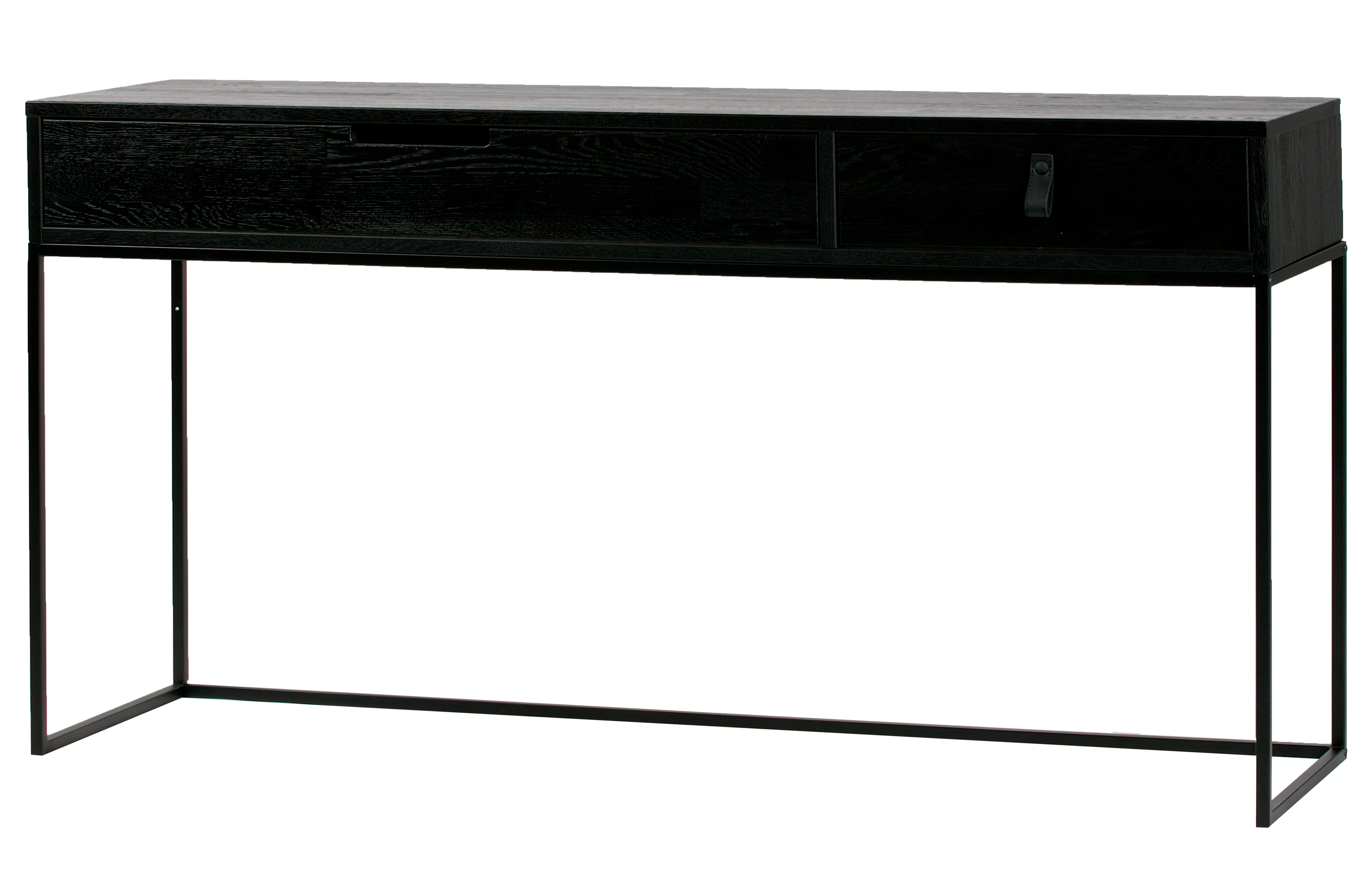 Woood Exclusive Silas Sidebord       Skuffer Sort Blacknight Børstet Asketræ Og Metal  140x40