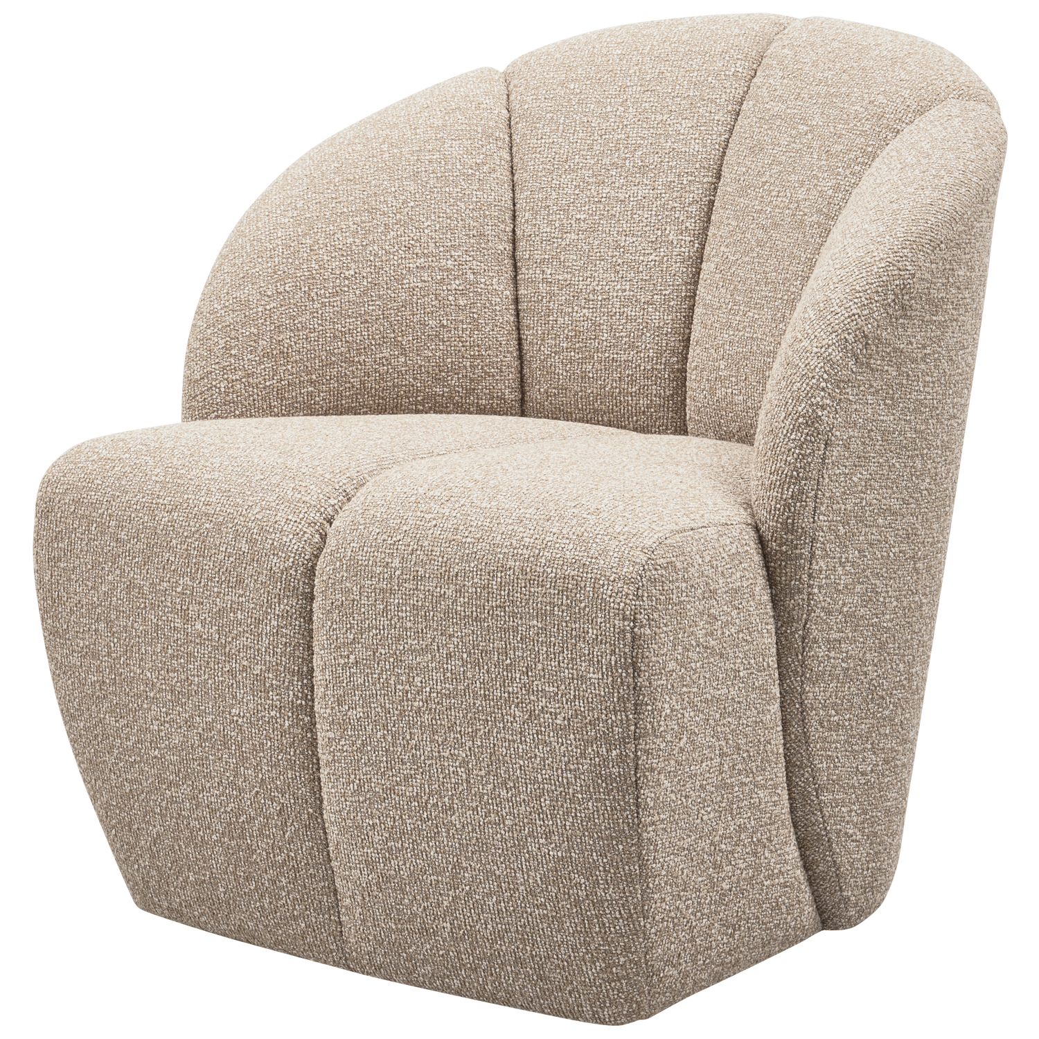 Woood Mojo Drejestol Beige Melange Bouclé Stof