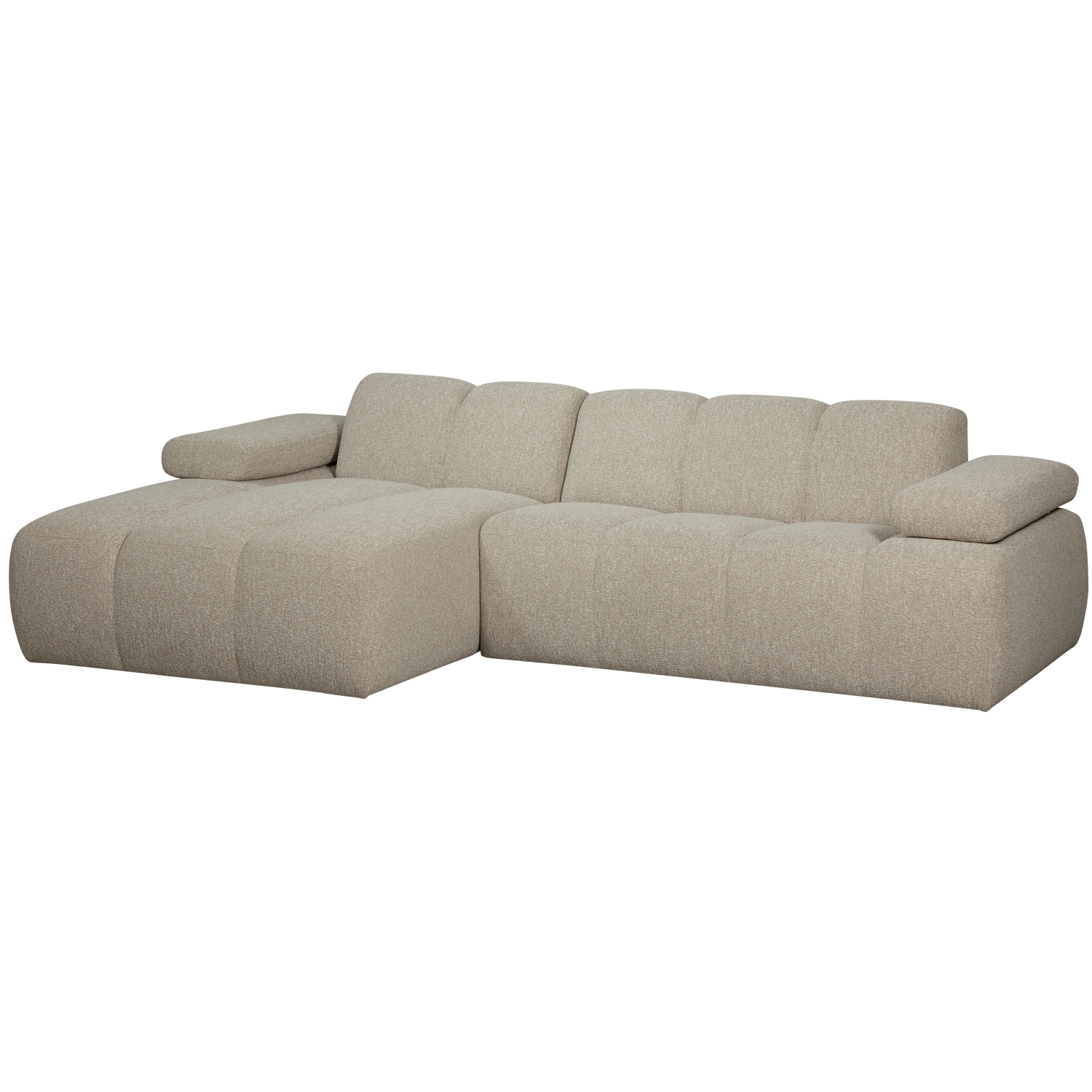 Woood Mojo Sofa     Venstre Chaiselong Beige Melange Bouclé Stof