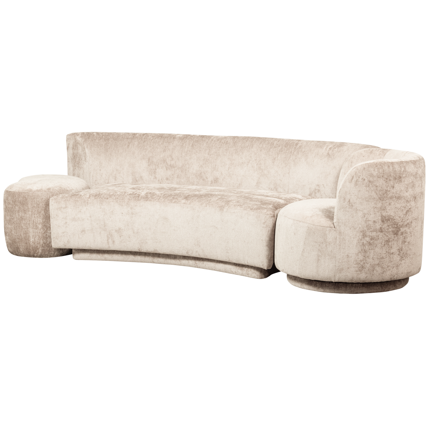 Woood Popular Kombi    Pers Sofa     Lænestol Og Puf Natur Polyester