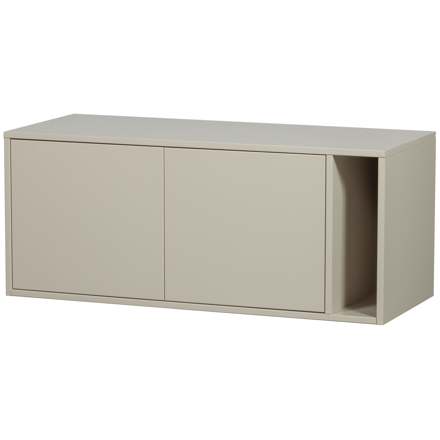 Woood Settle Down Tv-bord Bænk       Låger Og   Hylde Støvgrå Fyrretræ  108x44
