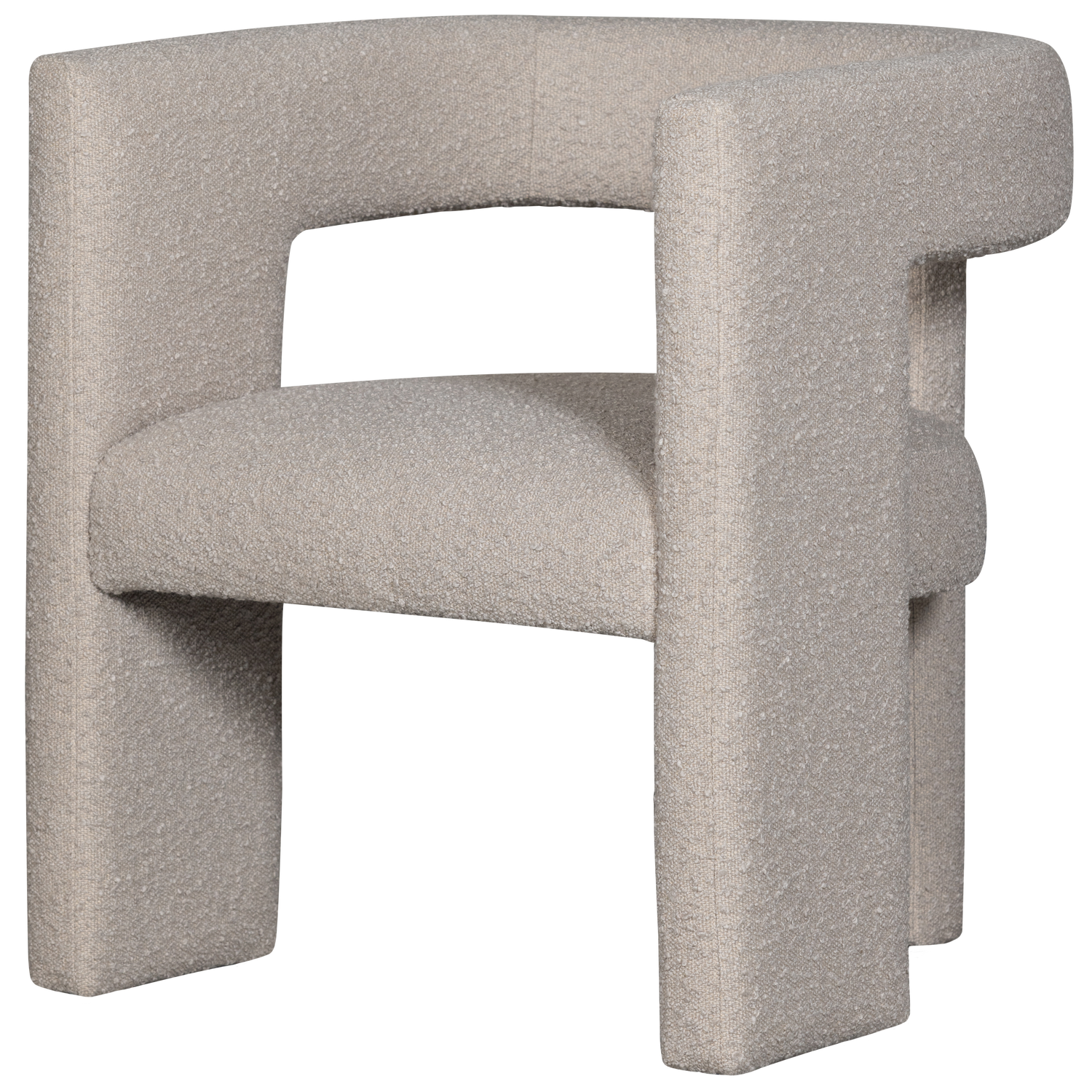 Woood Tiwa Lænestol Armlæn Beige Bouclã Stof