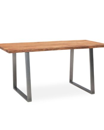 120x60x76 Cm Akacie Massivt Træ Metal Computerbord Med Trækant