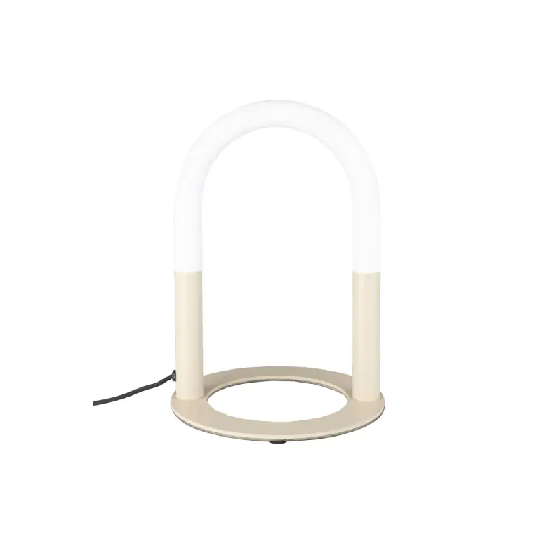 Zuiver Arch Bordlampe Hvid Akryl Og Beige Metal