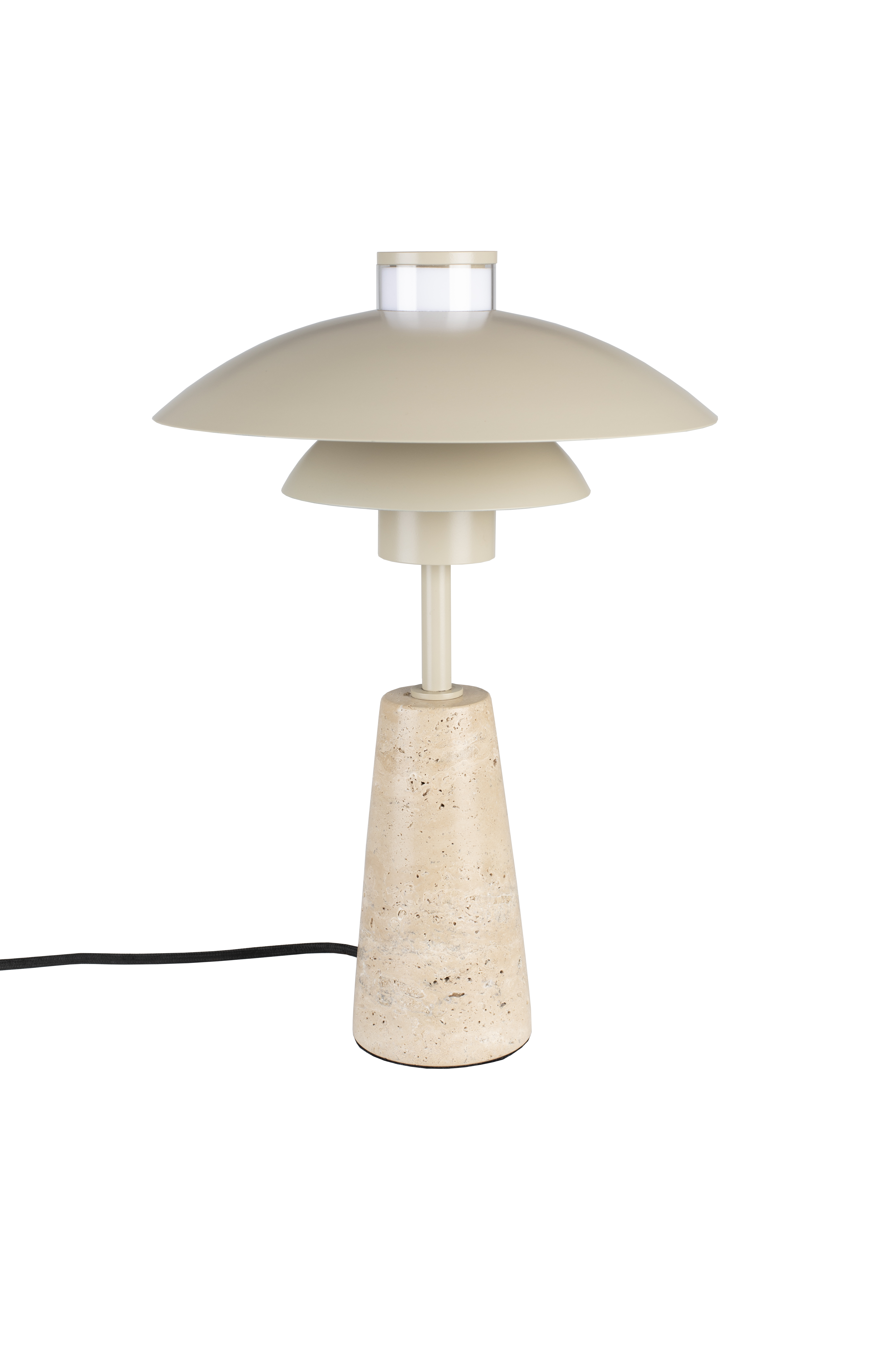 Zuiver Cole Bordlampe Beige Metal Og Beige Travertin
