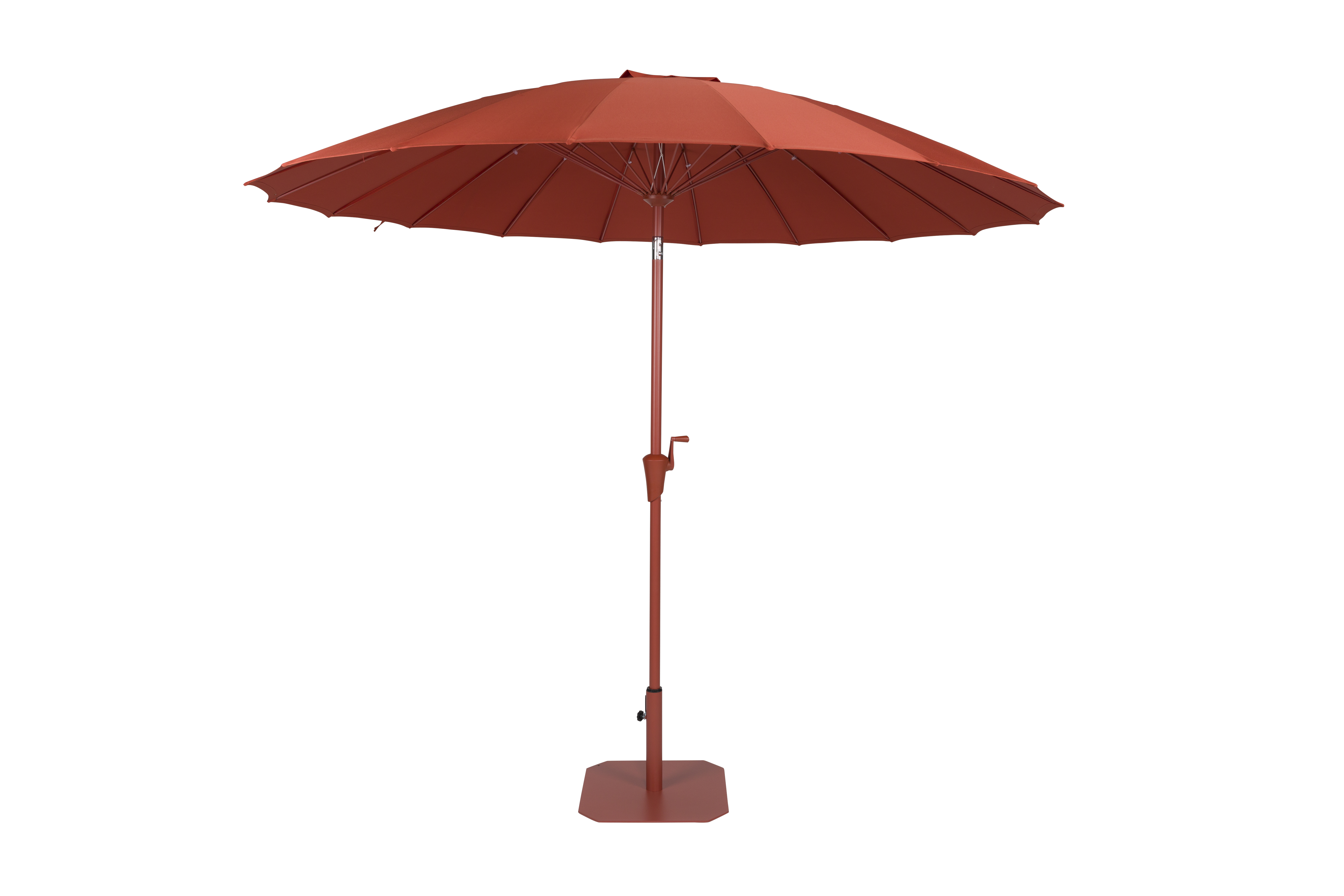 Zuiver Sunshine Parasol     Fod Bordeauxrød Polyester Og Rustfrit Stål