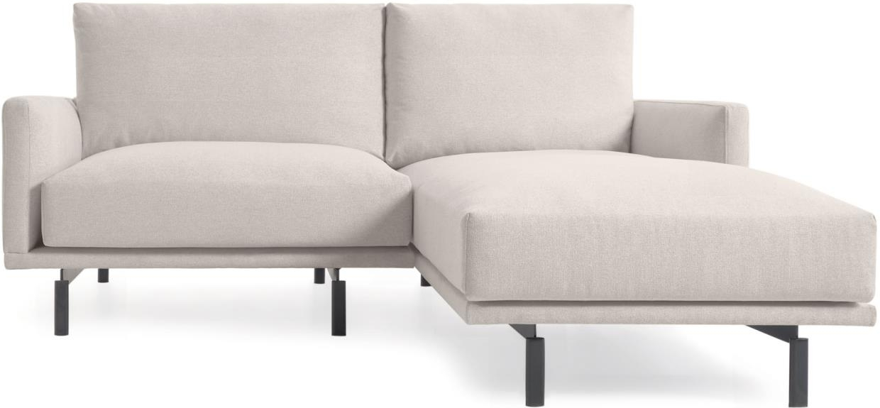 -personers Chaiselongsofa Kave Home Galene Polstret Beige 214x166 Cm Højrevendt